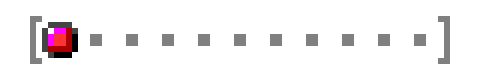 Line of 11 dots, with 1 of them replaced by Morph Balls.