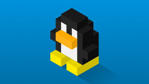 Very small and blocky punguin. Illustration based on the same penguin I made with LEGO bricks.