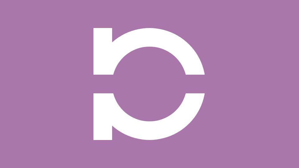 Stylized letters “n” and “p,” where the “n” is the top half of a circle and the “p” is the bottom half. Both letters have their “stem” on the left, and there is a horizontal gap between them.